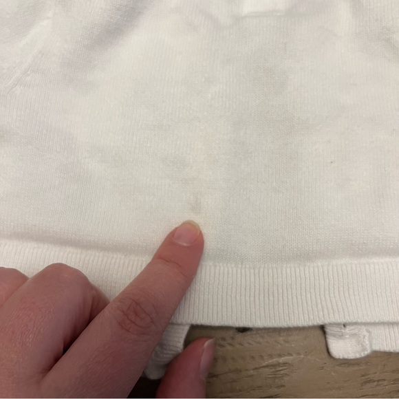 6M Gap white eyelet ruffle dress with cropped sweater - Picture 5 of 7